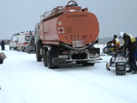 Обеспечение заправки снегоходов на трассе
